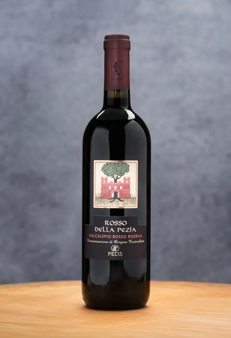 Valcalepio rosso della pezia riserva pecis, vino rosso bergamasco