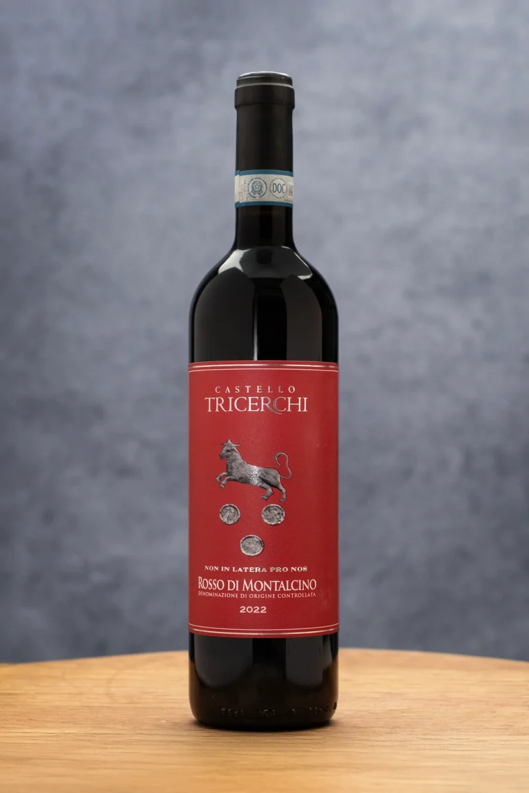 Rosso di montalcino doc tricerchi, vino rosso toscano